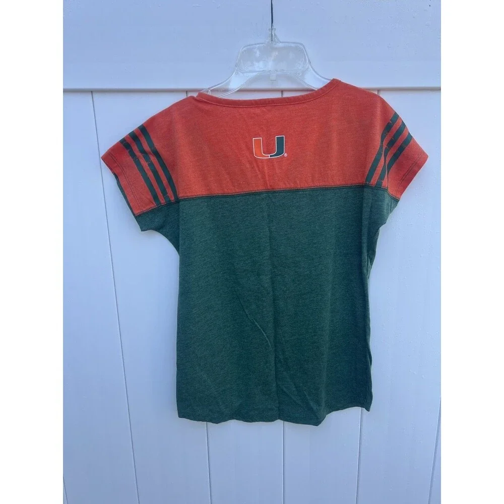 Miami Hurricanes Football Girls Large 14 T-Shirt